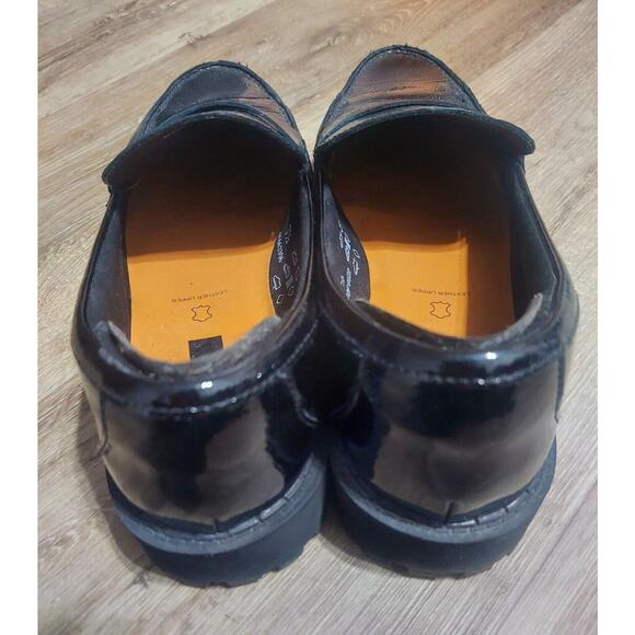 🎁 M&S Collection - Men's Size 7 1/2 Black Leather Slip-on Dress Loafers - NICE! - Picture 6 of 10